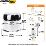 4.25in Trailer Push Through Center Caps and 1/2-20 Lug Nuts Sets for Truck Rims - 20274405 - Image 3