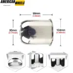 95mm 3.74in Push Through Center Caps for 3.74" Bore Rims Stainless Steel Center Hub cap - 20274323 - Image 10