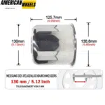 5.12in Stainless Push Through Trailer Center Caps for 5.12in Rim Bore 4.49in Height - 20263015 [74316+71011] - Image 3