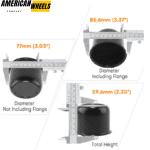 77mm 3.03in Stainless Steel Truck Wheel Center Caps for 3.03in Bore Boat Trailer RV Rims - 20274322 - Image 14