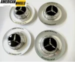 4pcs Set Mercedes Maybach S class V223 Forged Wheel Hub Covers A2234000600 Chrome Gloss Black
