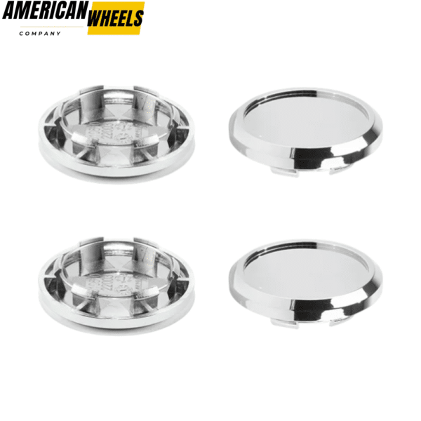 70mm 2 12/16in Chrome Universal Wheel Center Caps 4pcs - 20230006CH - Image 2