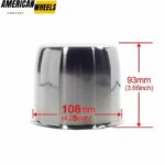 4.25in Polished and Brushed Stainless with Black Chrome Push Through Center Caps 3.46in Tall - 20274348BC - Image 2