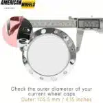 KMC XD Series 464k106 Wheel Center Cap Replacement XD786 XD795 106mm 4 1/8in 4pcs - 20290011 - Image 4