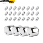 4.25in Trailer Push Through Center Caps and 1/2-20 Lug Nuts Sets for Truck Rims - 20274405 - Image 2