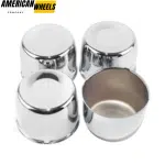 125mm 4.92in Trailer Stainless Steel Center Caps for 4.92" Bore 3.54" Tall Truck Rims - 20274328
