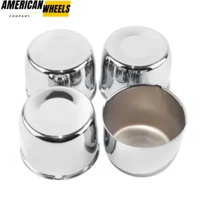 125mm 4.92in Trailer Stainless Steel Center Caps for 4.92" Bore 3.54" Tall Truck Rims - 20274328