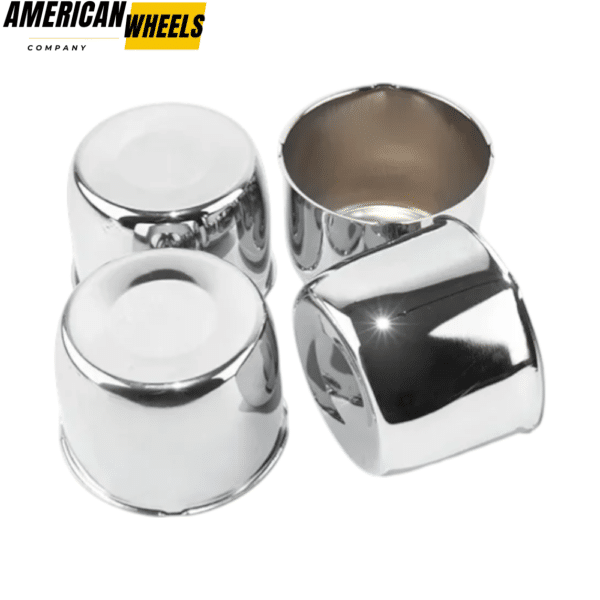 125mm 4.92in Trailer Stainless Steel Center Caps for 4.92" Bore 3.54" Tall Truck Rims - 20274328 - Image 3