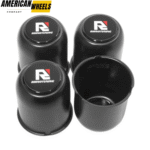 Stainless 3.19in Push Through Center Caps Trailer Hub Caps for 3.19in Bore 3.26in Tall - 20263014 [74304+71011] - Image 2