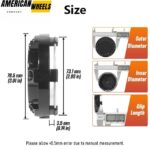 OD: 76.5mm 3in ID: 73mm 2.88in Universal Wheel Center Caps Black 4pcs - 20274255 - Image 3