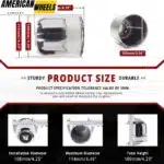 Stainless 4.25 Push Through Center Caps Removable Top Cover for 4.25in Rim Bore - 20263018 [74311+71011] - Image 3