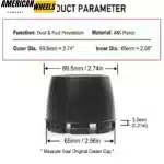 4pcs 70mm 2 3/4in for Ultralite / Panasport / Nissan / Datsun 280zx Center Caps - 20274031MB - Image 4