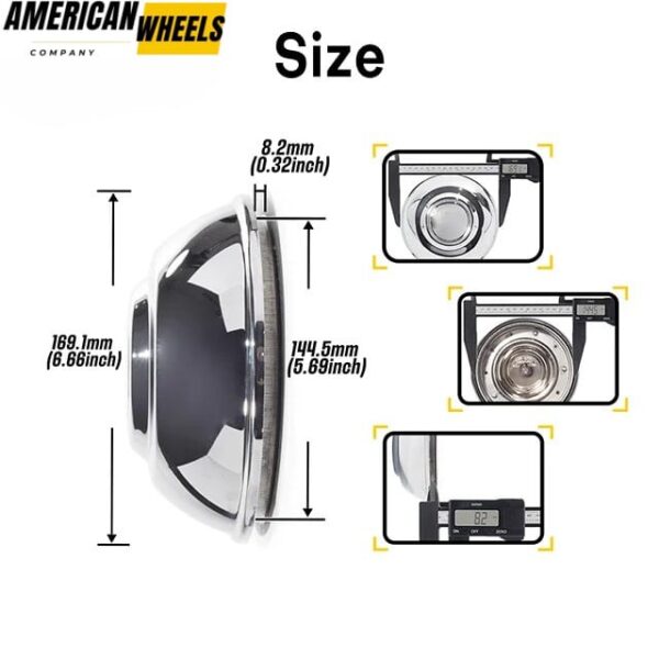 Dodge Charger Magnum Police Chrysler 300 Wheel Center Caps #4895432AA #04895432AA 169mm 6 11/16in - 20274254 - Image 4