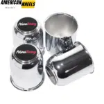 81mm 3.19in Trailer Push Through Center Caps for 3.19" Rims Center Bore 3.5" Tall - 20263009CH=[74071+71012]