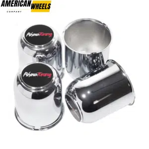 81mm 3.19in Trailer Push Through Center Caps for 3.19" Rims Center Bore 3.5" Tall - 20263009CH=[74071+71012]