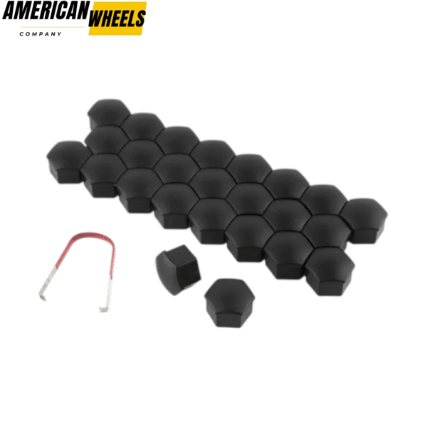 4pcs Wheel Center Caps and 25pcs Lug Nut Covers Sets for Tesla Cybertruck - 20250003BK=[20274175x4+23112227MBx25] - Image 4