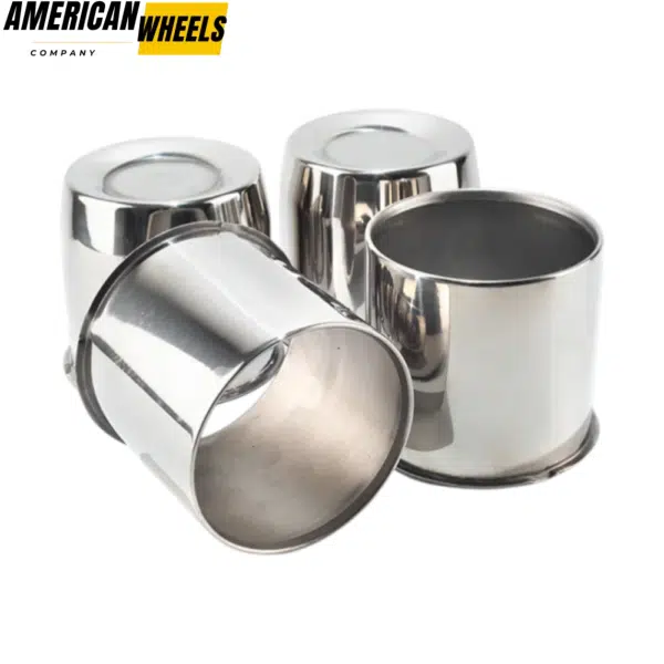 5.15in Push Through Center Caps Stainless Steel 2x Closed 2x Open End Hub Caps - 20274326=[74308+74315]x2 - Image 8
