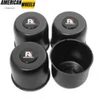 RhinoTuning 4.88in Stainless Push Through Center Covers for 4.88in Bore Trailer Truck Rims - 20263016 [74303+71011]