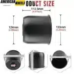 4.88in Stainless Push Through Center Caps for 4.88in Bore 4.37in Tall Truck Rims  - 20274340=[74303+20970] - Image 12