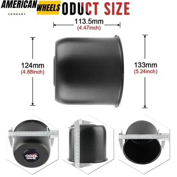 4.88in Stainless Push Through Center Caps for 4.88in Bore 4.37in Tall Truck Rims  - 20274340=[74303+20970] - Image 12