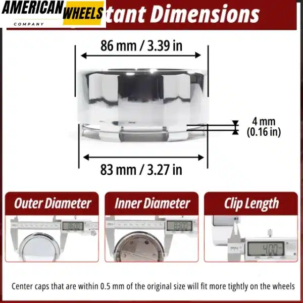 4pcs 86mm 3.39in Wheel Center Caps (ID:83.5mm) for Ford F-150 Rim Hub Cap Cover - 20274208 - Image 12