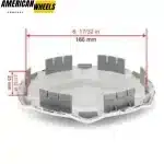 Chevrolet Wheel Center Caps for Envoy XL XUV N80 17" Rims 4pcs/1pc 188mm 7.42in - 20274185 - Image 4