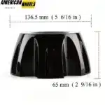 4pcs 137mm(5 6/16in) Black Wheel Center Cap for C-018 Hub Cover - 20214748 - Image 3