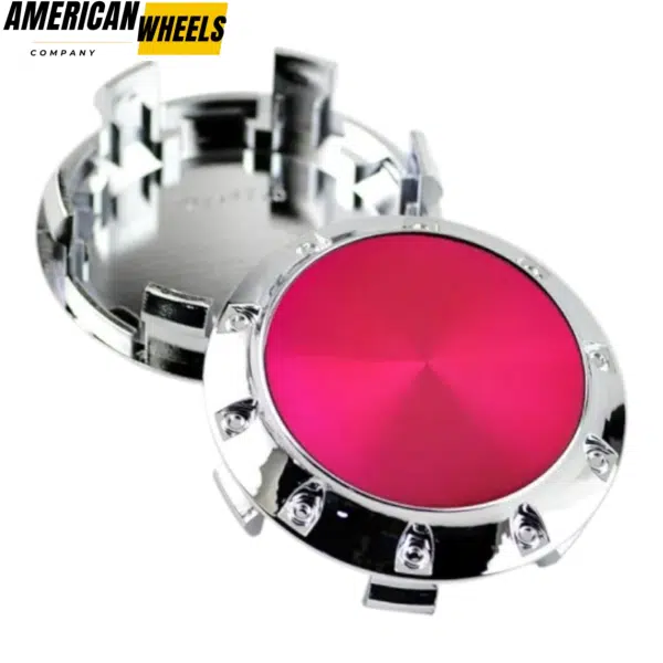 4pcs Benz OZ 75mm 2 15/16in Wheel Center Caps Pink Laber Silver Base - 20214948CHP[4618PP+4725CH]x4 - Image 3
