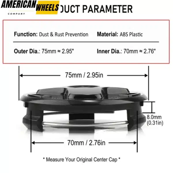 75mm 2.95" HubCap for Mercedes Benz Wheel Center Caps S300 ML350 Honda S2000 #63818 - 20274171 - Image 6