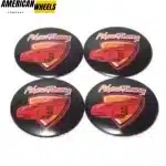 57mm (2.24in) Aluminum Wheel Center Caps Sticker Gragon Logo