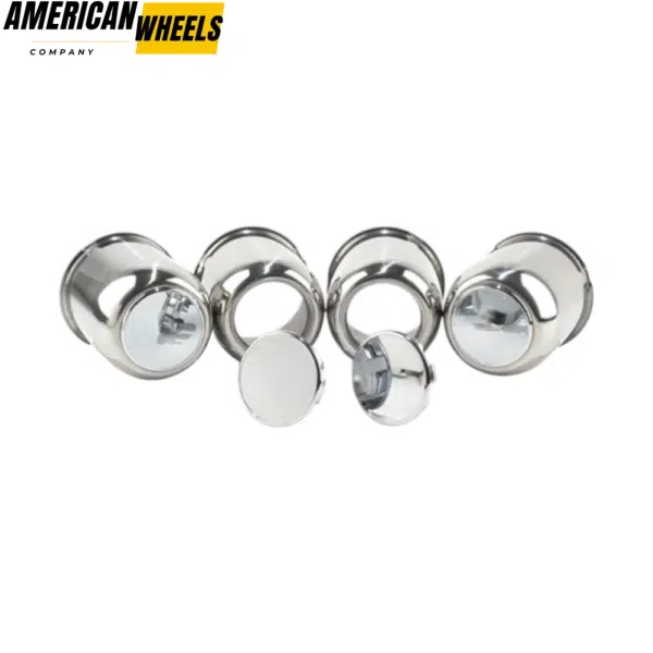 4 Pcs 3.19in Trailer Wheel Center Caps and 24 Capped 1/2-20 Lug Nuts Sets - 20274404=[74304+12228x6]x4 - Image 2
