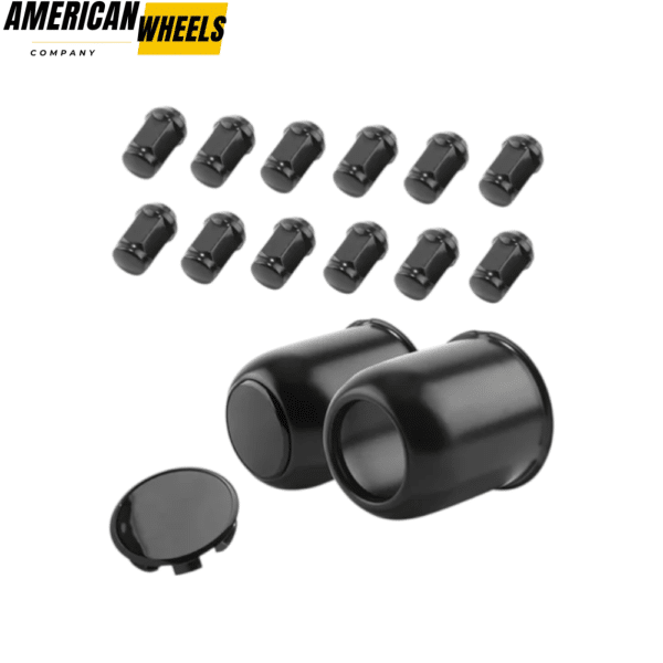3.19 Trailer Center Caps 3.19" Bore 3.62" Tall Hub Cap and M12x1.25 Lug Nuts Sets  - 20274401 - Image 4