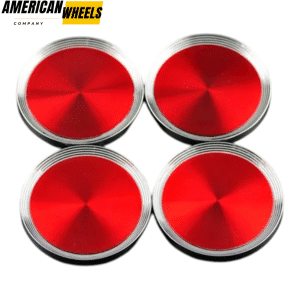 Volkswagen 66mm Red Wheel Center Caps