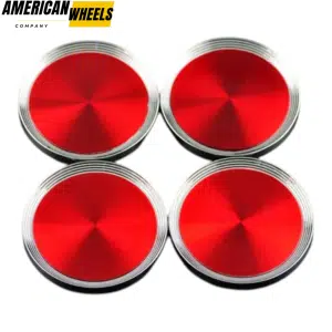 Volkswagen 66mm Red Wheel Center Caps