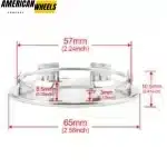 4pcs 65mm(2.56in) Wheel Center Cap for Flat Snap On Rim Hub Cup Cover - 20280010CH - Image 5