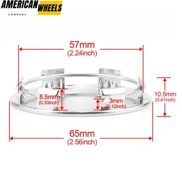 4pcs 65mm(2.56in) Wheel Center Cap for Flat Snap On Rim Hub Cup Cover - 20280010CH - Image 5