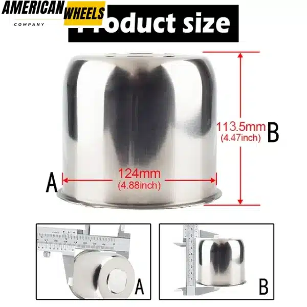 124mm / 4.88 RV Wheel Center Cap for 4.88" Bore 4.47" Height - 20274303 - Image 4