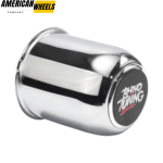 81mm 3.19in Push Through Center Cap Chrome Carbon Steel (Iron) Available  - (20274071+20220970)x1 - Image 2