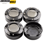 4pcs Mayhem Wheels 102mm 4in Center Caps #81232090F Carbon Fiber Texture - 14365 - Image 2
