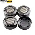 4pcs Mayhem Wheels 102mm 4in Center Caps #81232090F Carbon Fiber Texture - 14365 - Image 2