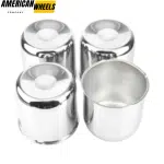 124mm 4.88in Chrome Plated Push Through Center Caps for Trailer Truck Wheels - 20274197CH