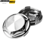 4pcs MB Wheel 67mm 2 5/8in Rim Center Caps #BC-683 For Modified Wheels Silver - Image 2