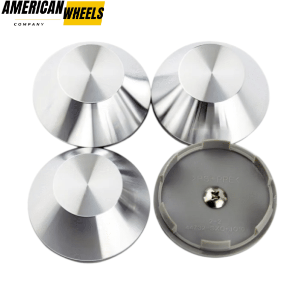 Honda 70mm Wheel Center Caps #44732-SXO-JO10 Metal Silver - 20214512[14510+13274GY]x4 - Image 2