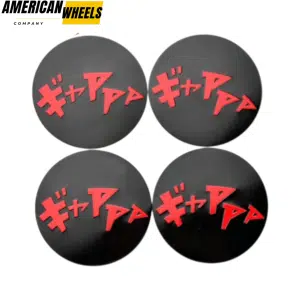 4pcs 50mm 1 31/32in Drift Onomatopoeia Wheel Center Sticker Aluminum - 20214417