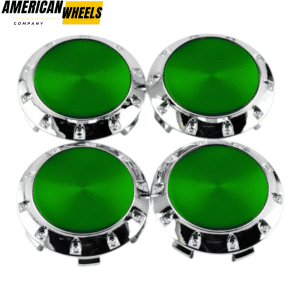 Benz OZ 75mm Wheel Center Caps Green Label Silver Base