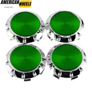 Benz OZ 75mm Wheel Center Caps Green Label Silver Base