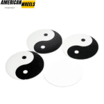 4pcs Bagua Array 80mm 2 1/8in Wheel Center Sticker Aluminum - Image 3