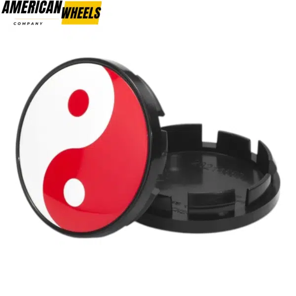 61mm (2.40in) Audi Subaru Snap-on Wheel Center Caps Yin & Yang Emblem - Image 11