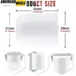 81mm 3.19 Trailer Center Caps for 3.19" Bore 3.62" Tall Stainless steel - 20274307 - Image 8