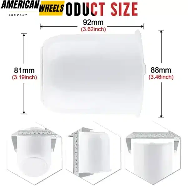 81mm 3.19 Trailer Center Caps for 3.19" Bore 3.62" Tall Stainless steel - 20274307 - Image 8